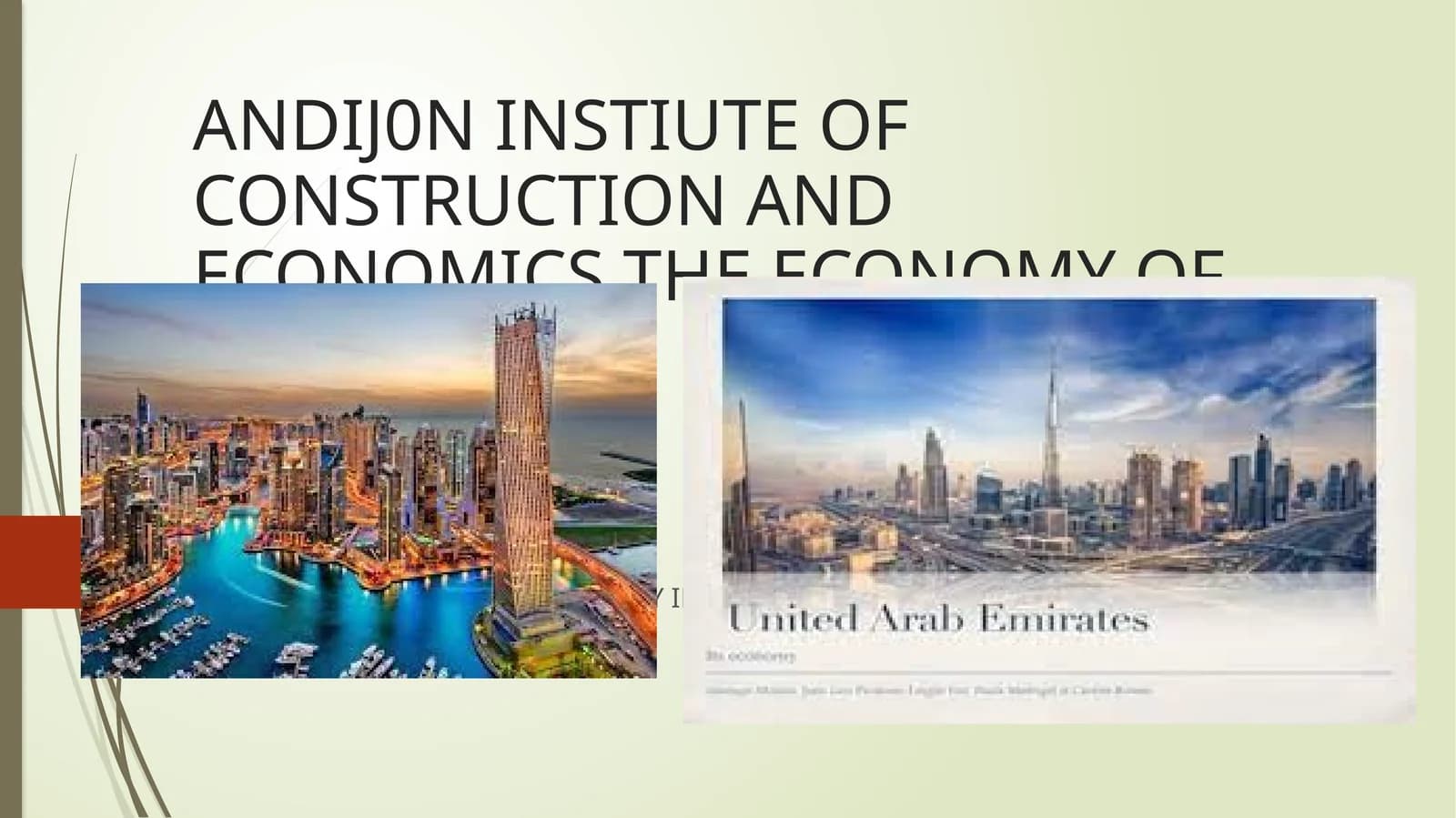 THE ECONOMY OF UAE