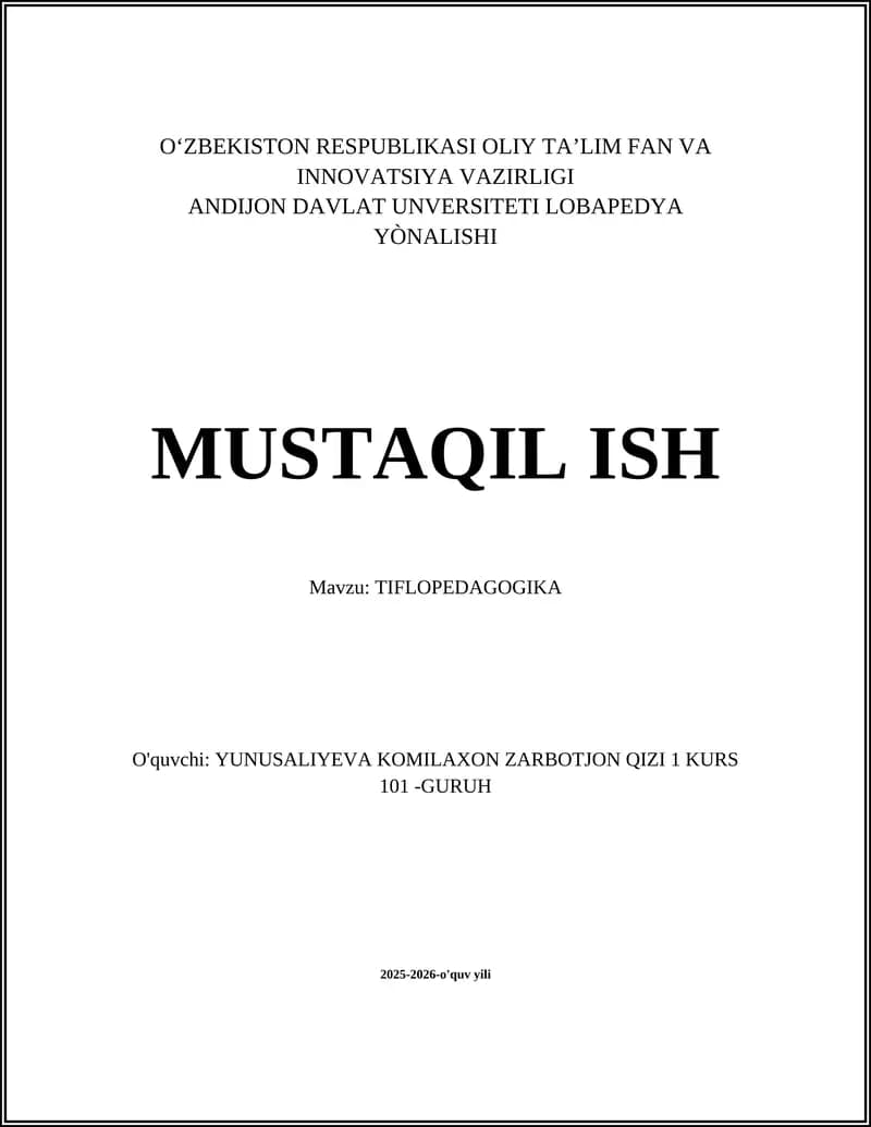 TIFLOPEDAGOGIKA