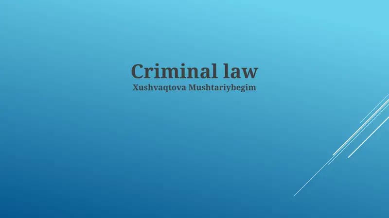 Criminal law