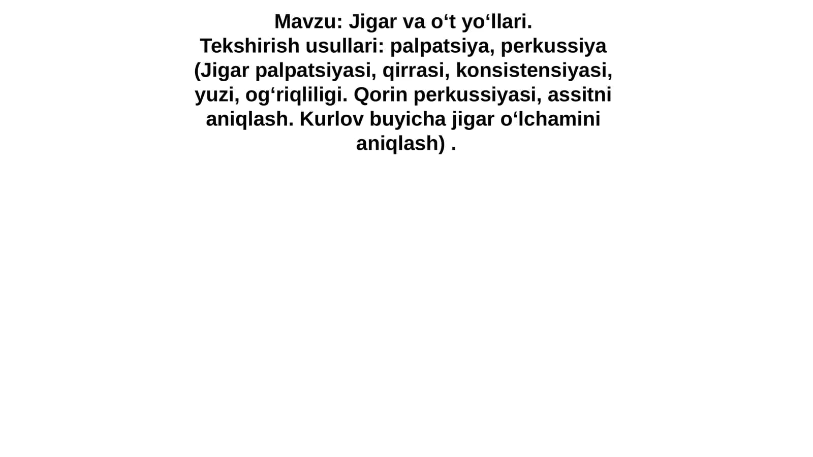 Jigar va o‘t yo‘llari