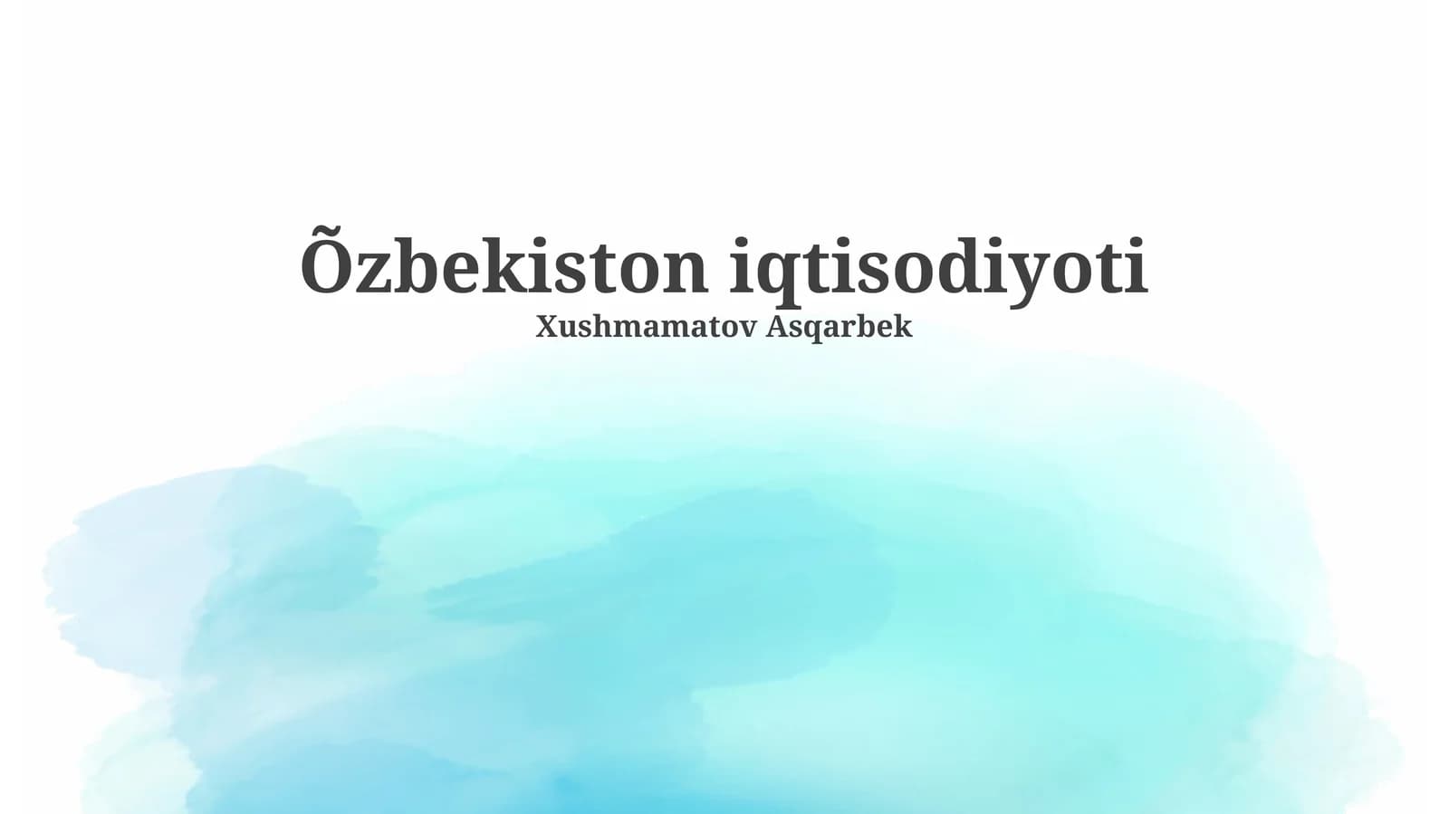Õzbekiston iqtisodiyoti