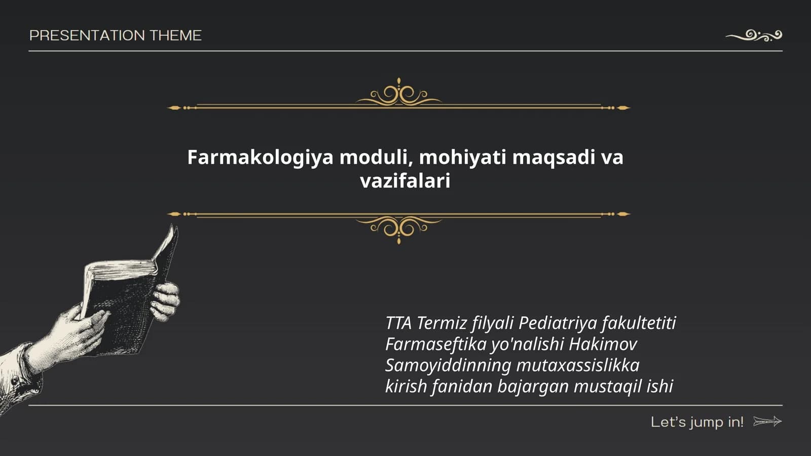 Farmakologiya moduli, mohiyati maqsadi va vazifalari