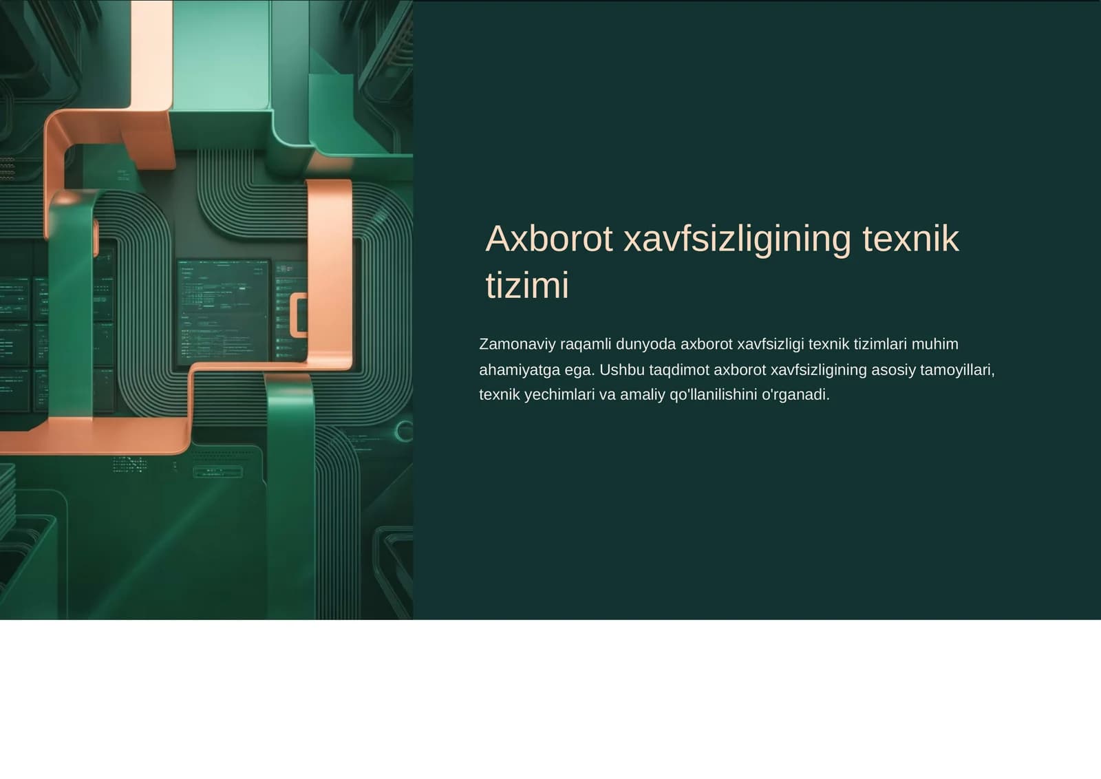 Axborot xavfsizligining texnik tizimi
