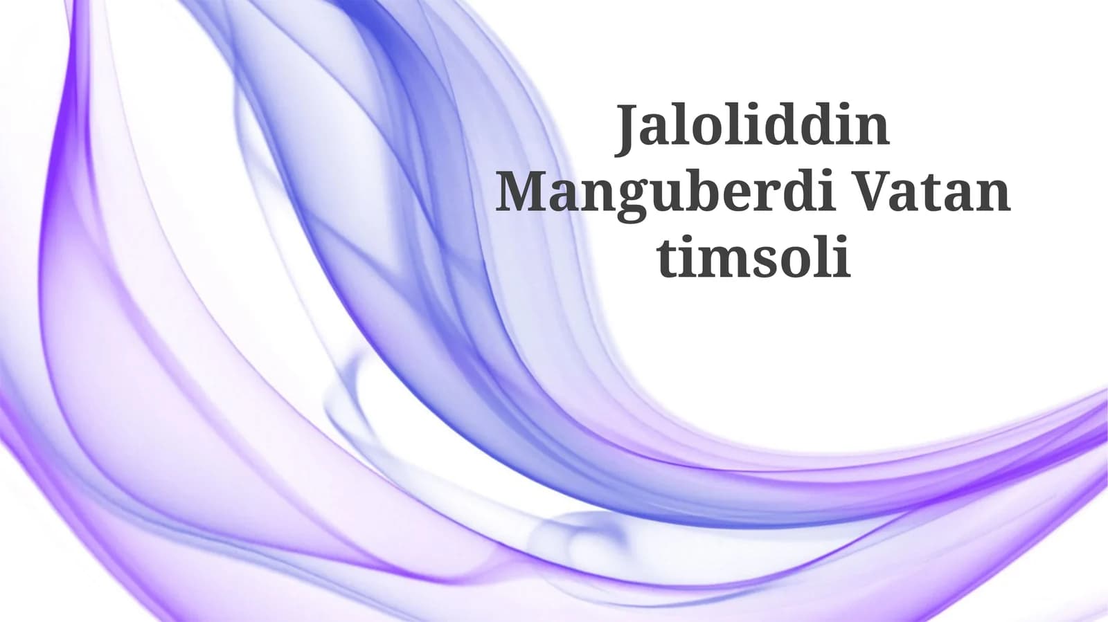 Jaloliddin Manguberdi Vatantimsoli