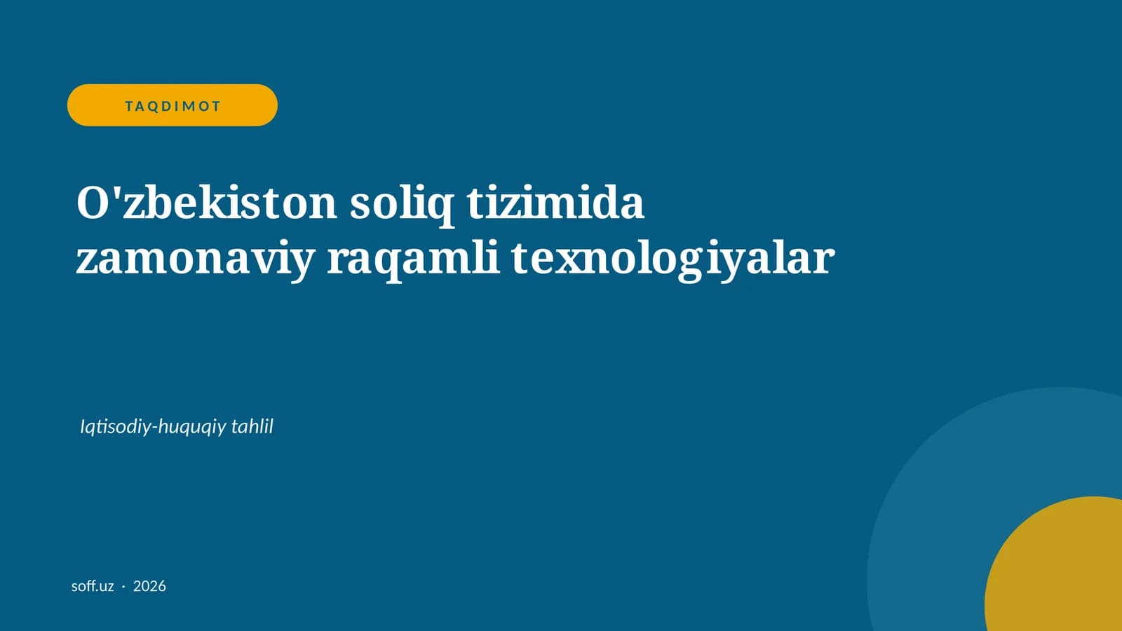Zamonaviy raqamli texnologiyalar
