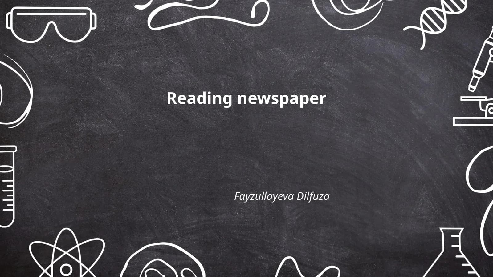 Reading newspaper