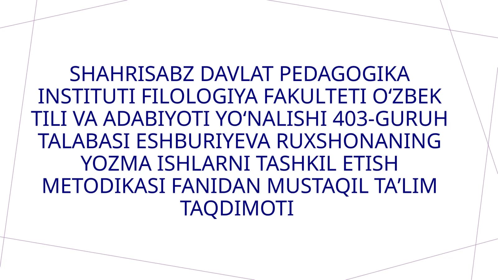 Bayon yozish usullari. Bayonni baholash metodlari