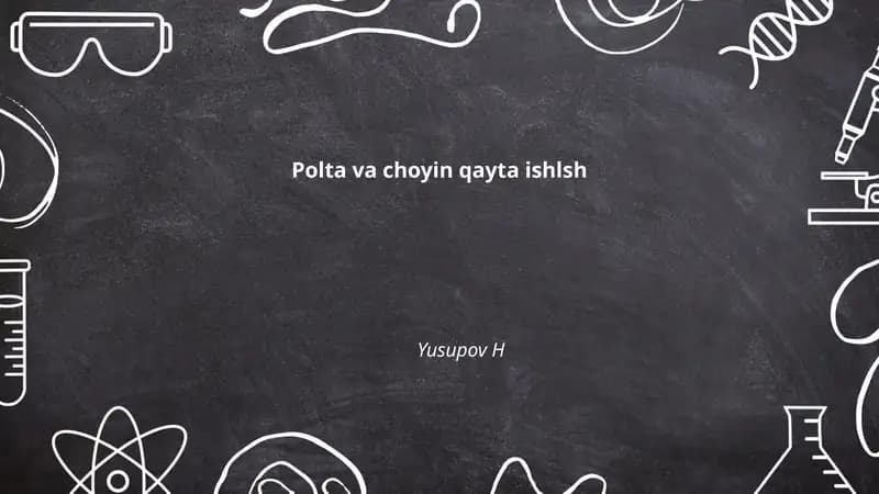 Polta va choyin qayta ishlsh