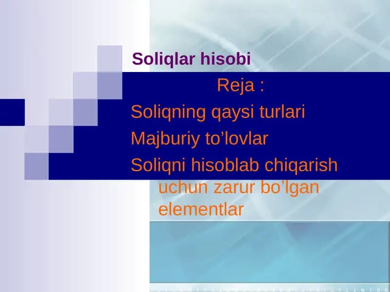 Soliqlar hisobi