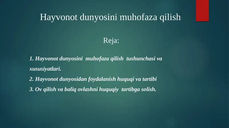 Hayvonotolam muhofaza qilish