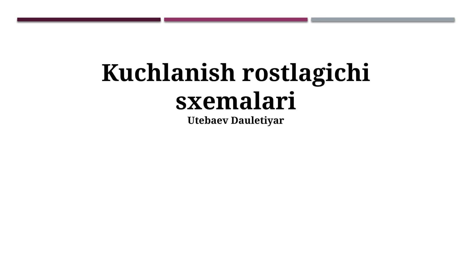 Kuchlanish rostlagichi sxemalari