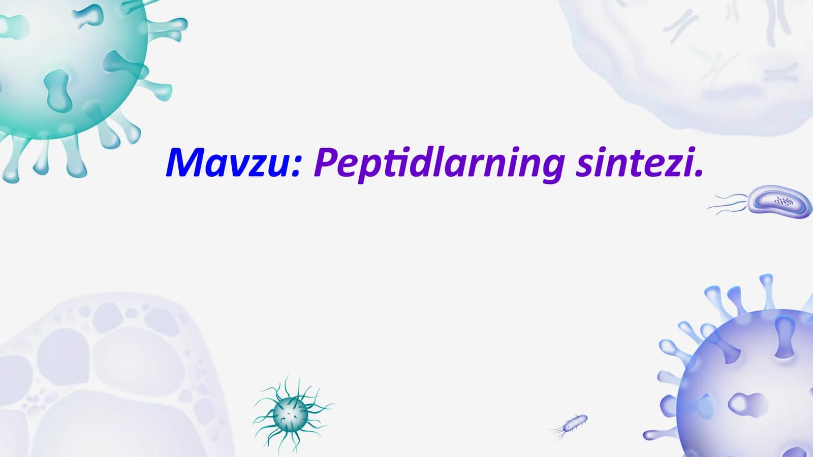 peptidlarning sintezi