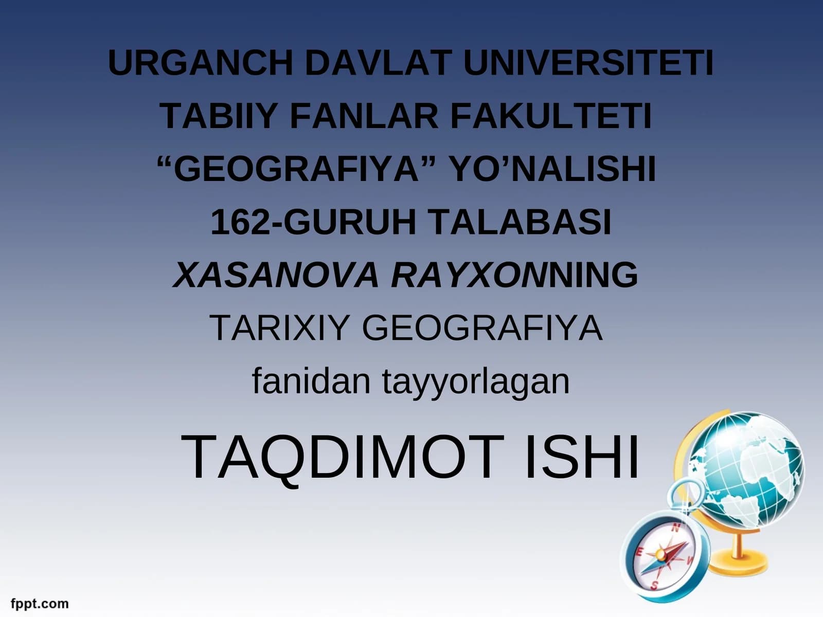 GEOGRAFIYA YO'NALISHI