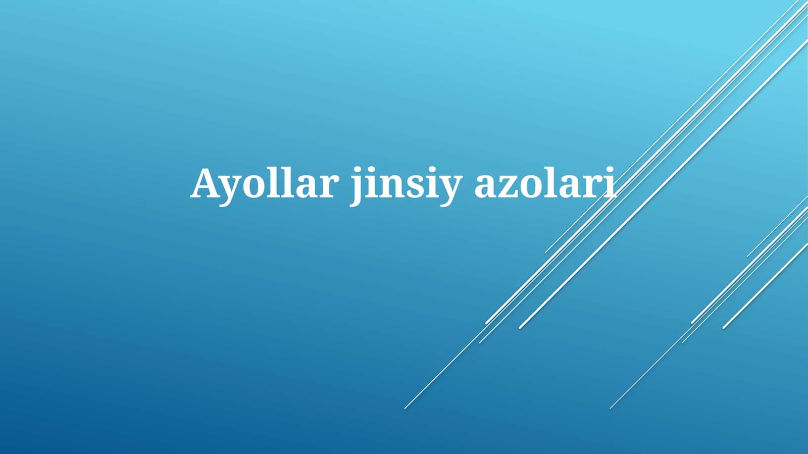 Ayollar jinsiy a'zolari
