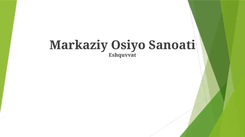 Markaziy Osiyo Sanoati