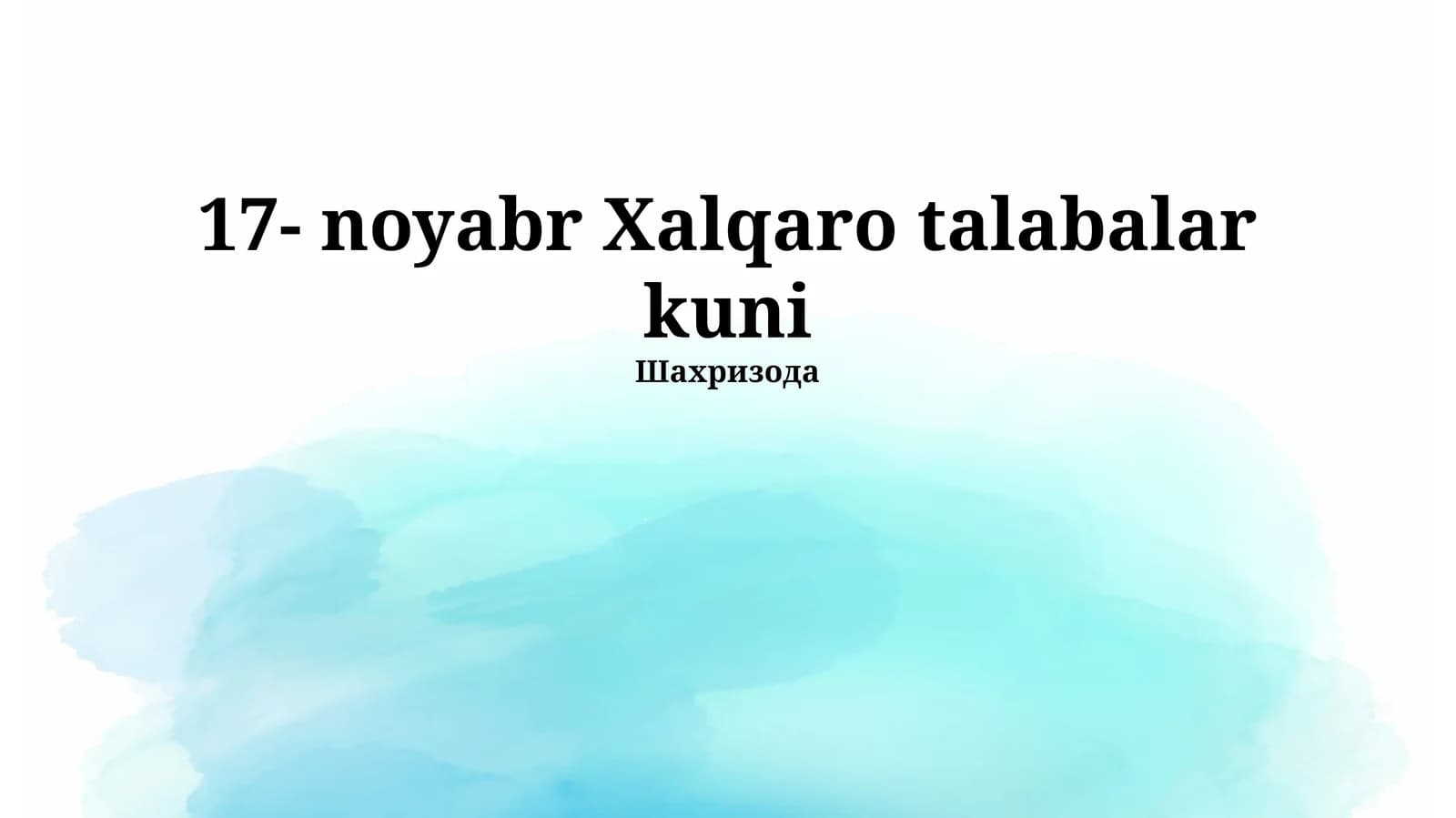 Xalqaro Talabalar kuni