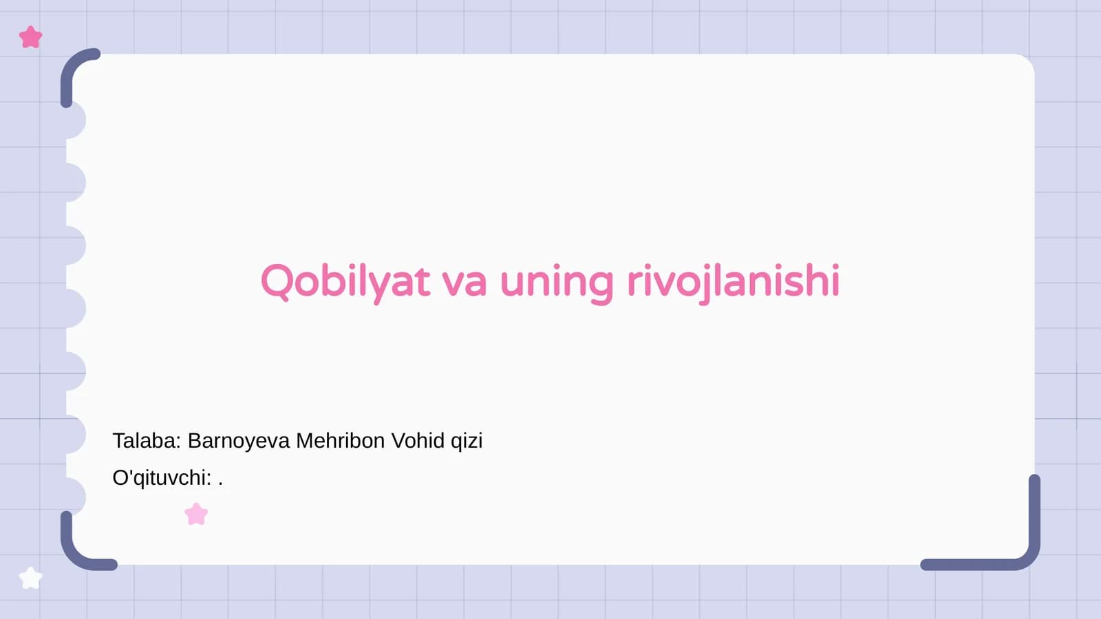 Qobilyat va uning rivojlanishi