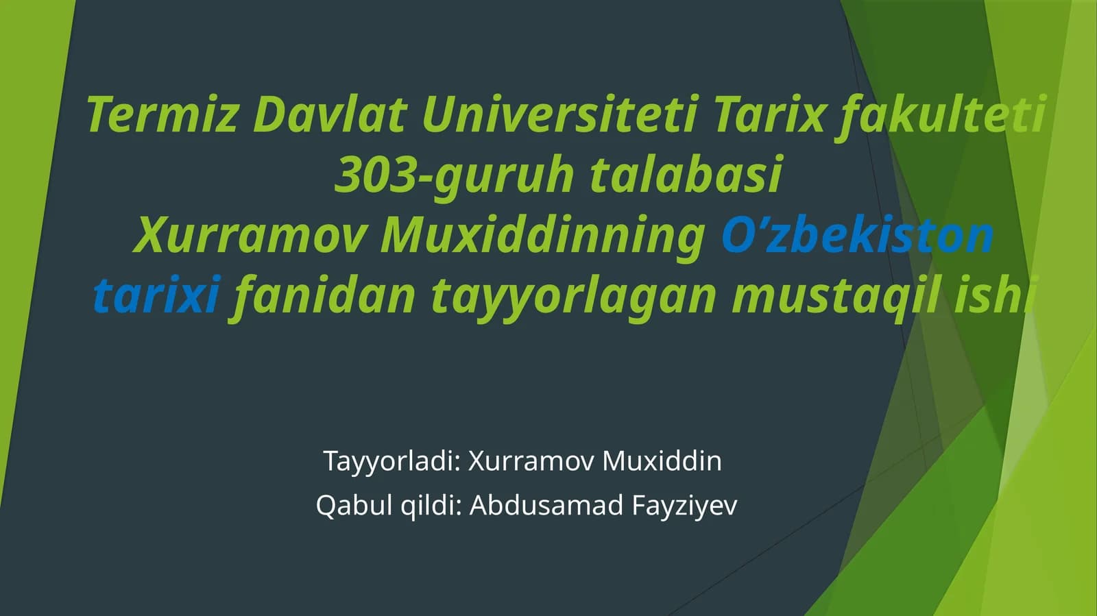 O’zbekistonlik jangchilarning frontlardagi faoliyati