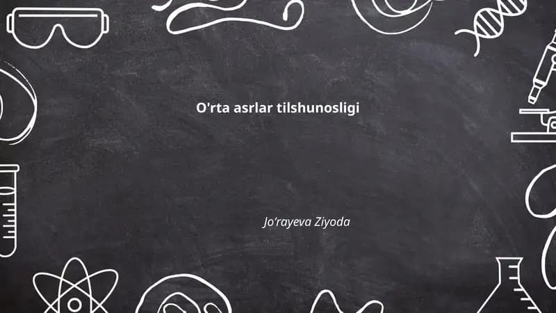 O'rta asrlar tilshunosligi