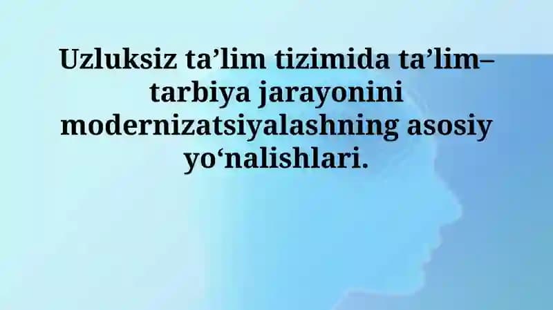 Uzluksiz ta'lim tizimi