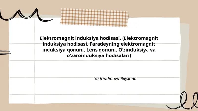 Elektromagnit induksiya hodisasi