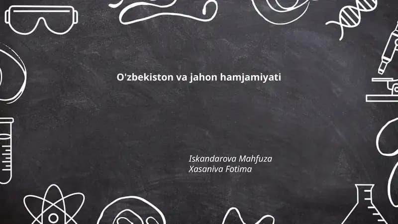 O'zbekiston va jahon hamjamiyati