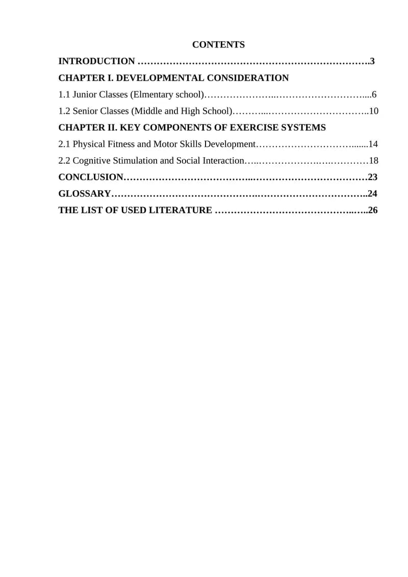 Developmental Considerations and Key Components of Exercise Systems in School-Age Children