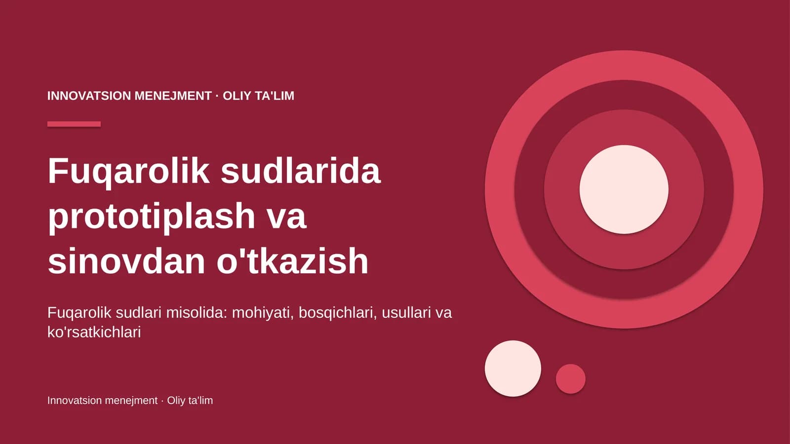 fuqarolik sudlarida prototiplash va sinovdan o'tkazish 5283