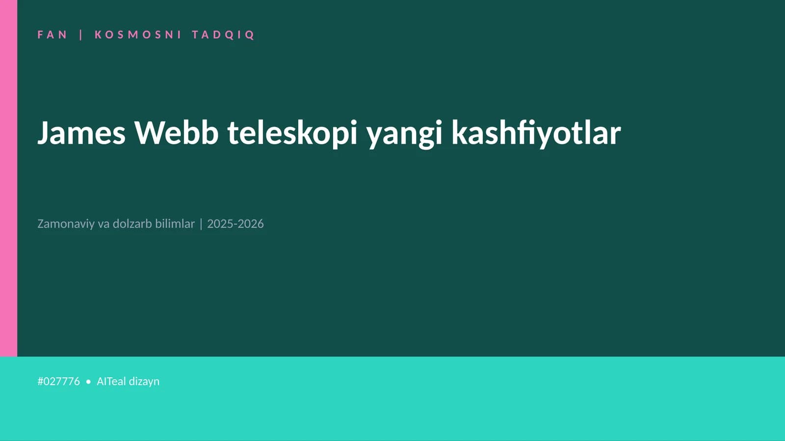 James Webb teleskopi yangi kashfiyotlar