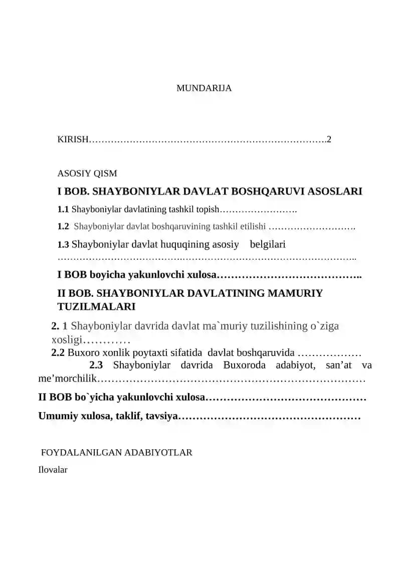 Shayboniylar davlat boshqaruvi