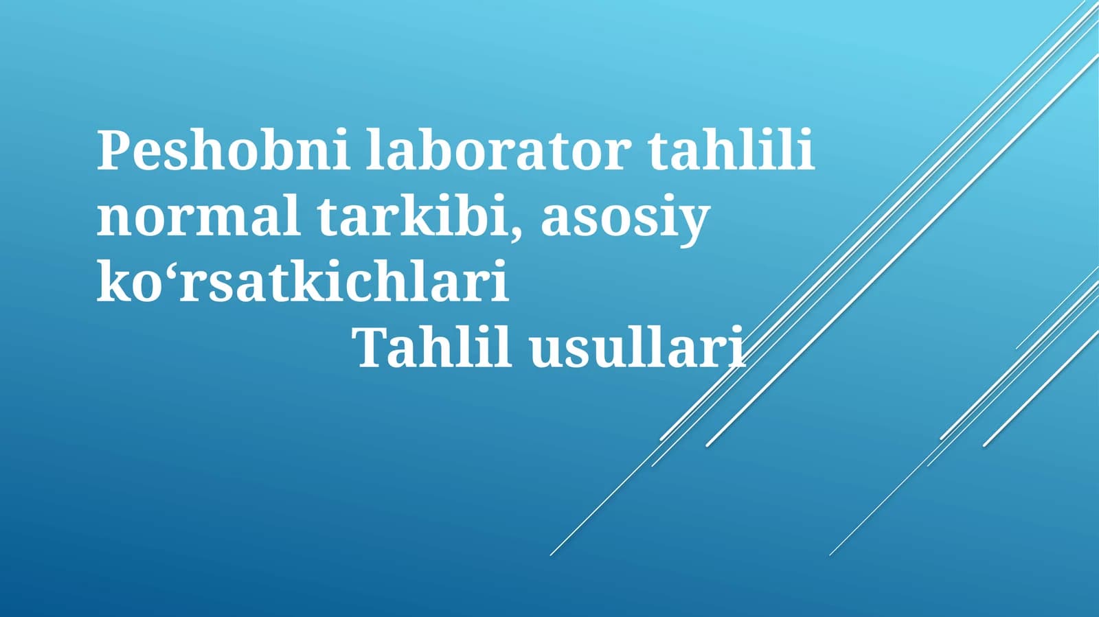 Peshob laborator tahlili