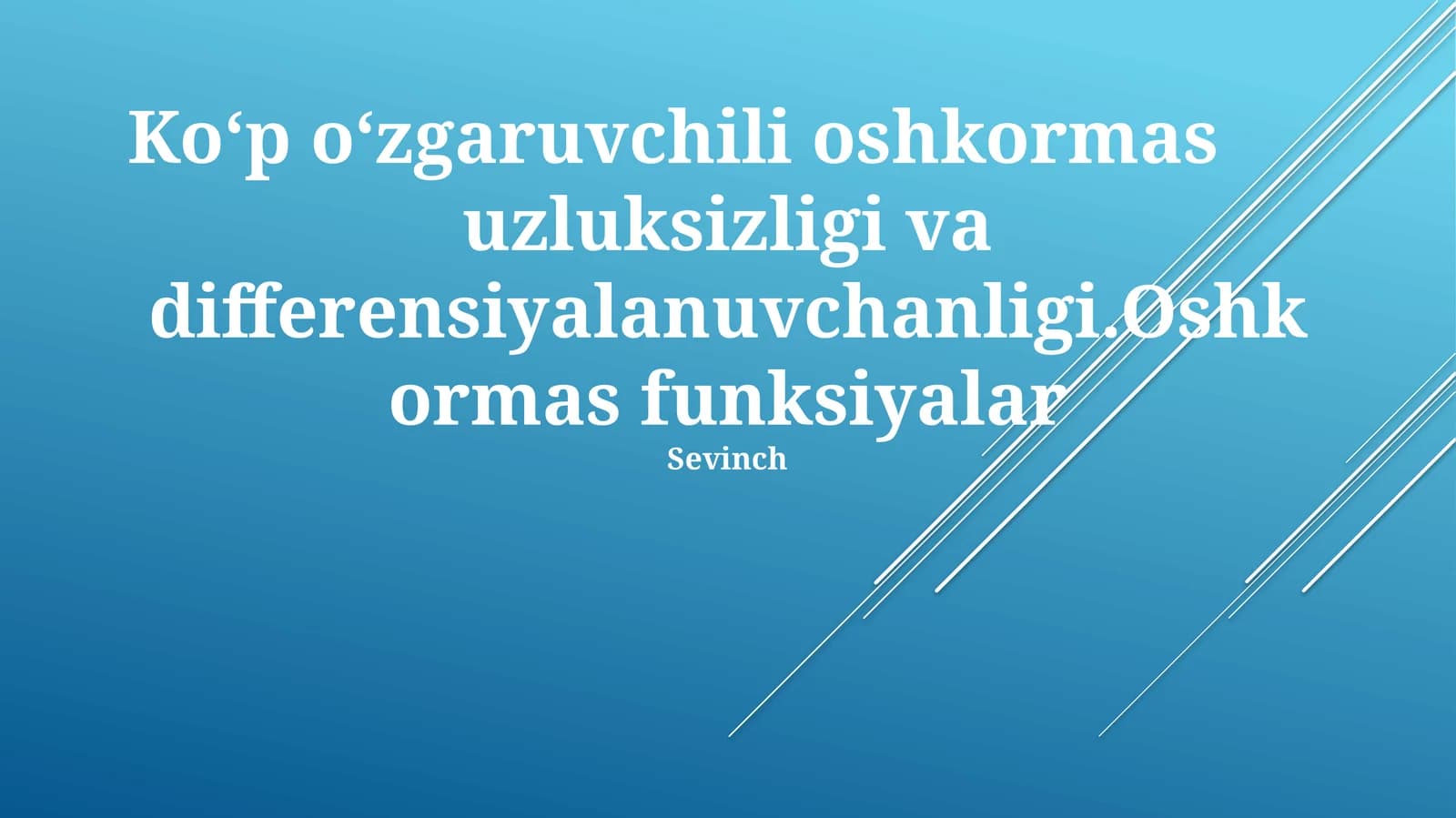 Ko‘p o‘zgaruvchili oshkormas