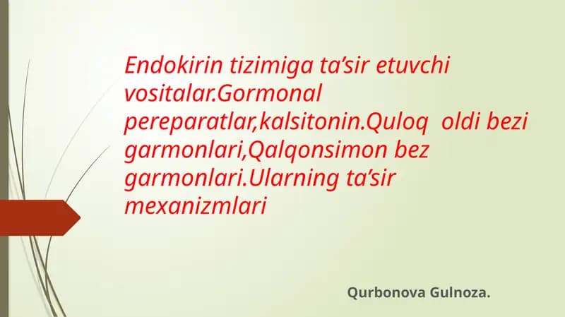 Endokirintizimiga ta'sir etuvchi vositalar