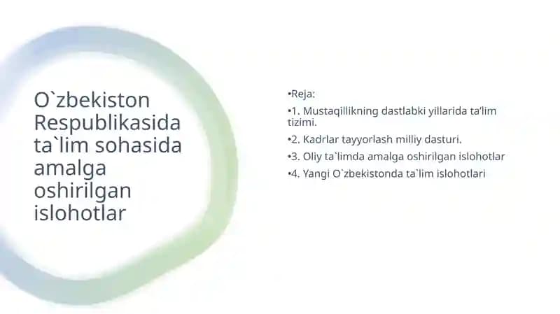 Barkamol avlod —O‘zbekiston taraqqiyotining poydevori