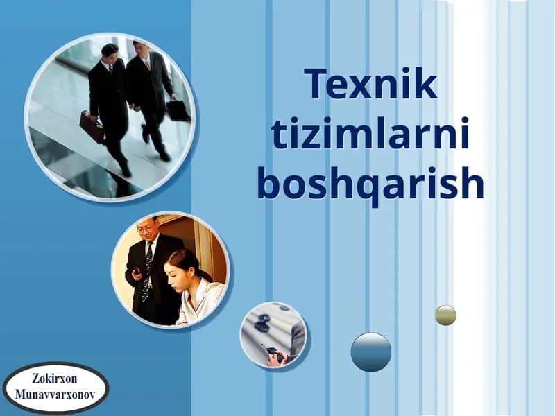 Texnik tizimlarni boshqarish