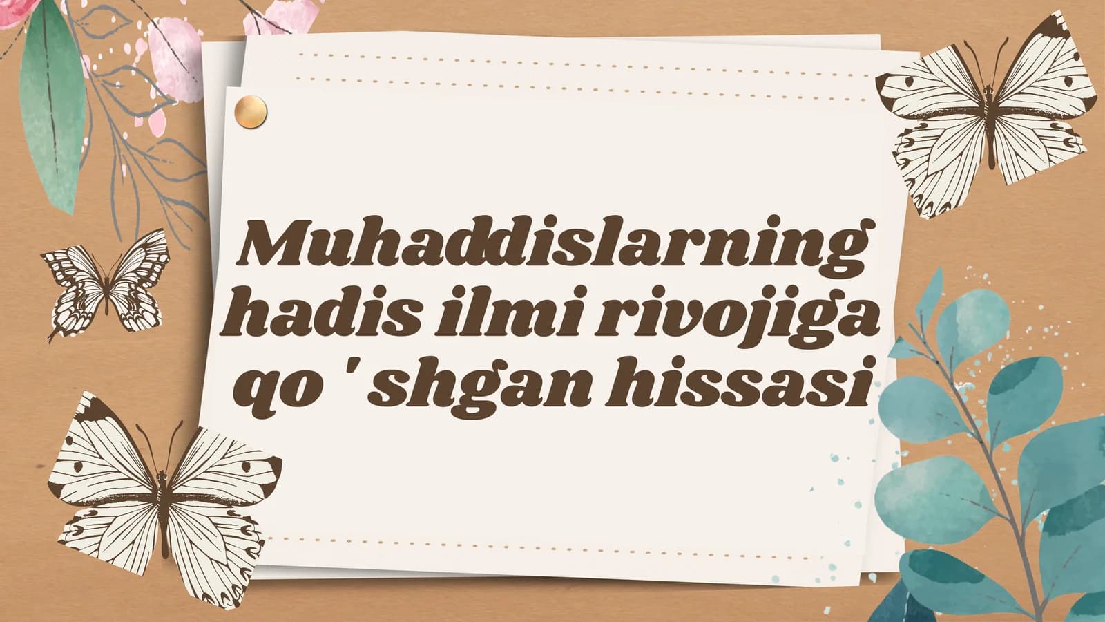 Muhaddislarning hadis ilmi rivojiga qo ' shgan hissasi