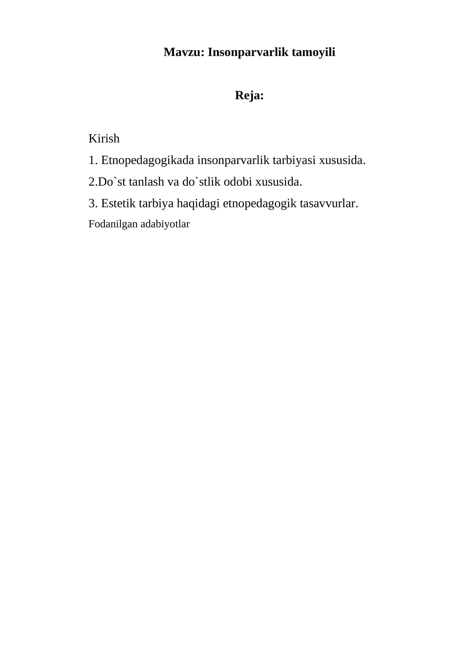 Insonparvarlik tamoyili