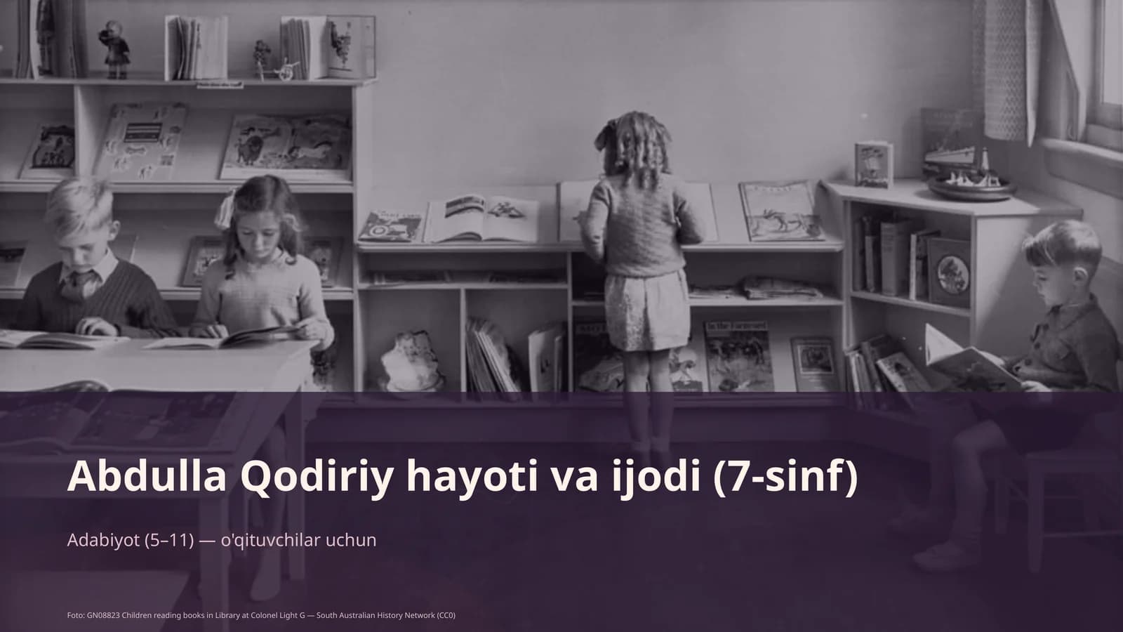 Abdulla Qodiriy hayoti va ijodi (7-sinf)