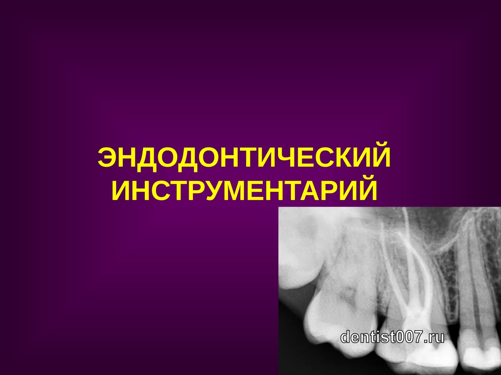 ЭНДОДОНТИЧЕСКИЙ ИНСТРУМЕНТАРИЙ