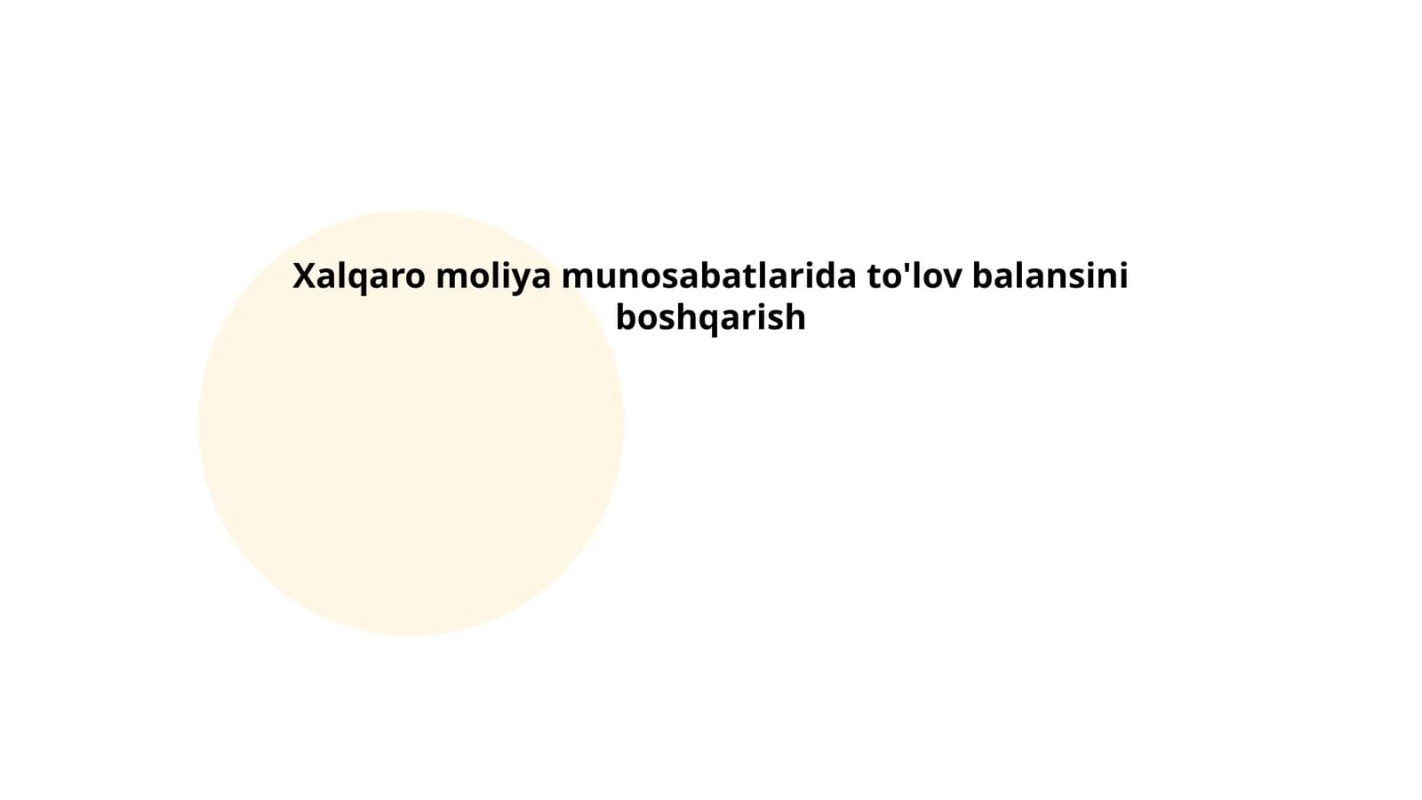 To'lov balansini boshqarish