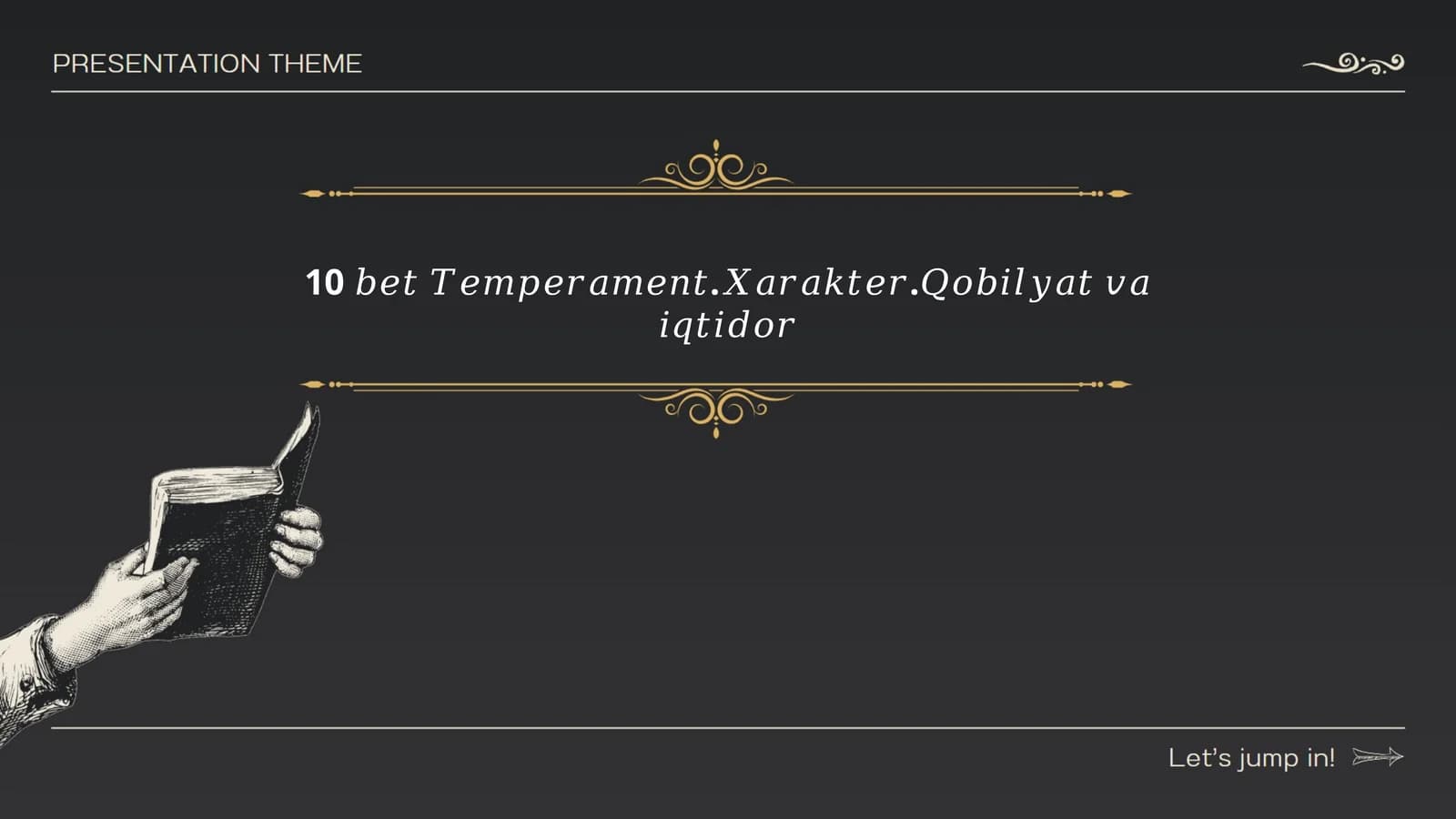 Temperament.Xarakter.Qobiliyat va iqtidor
