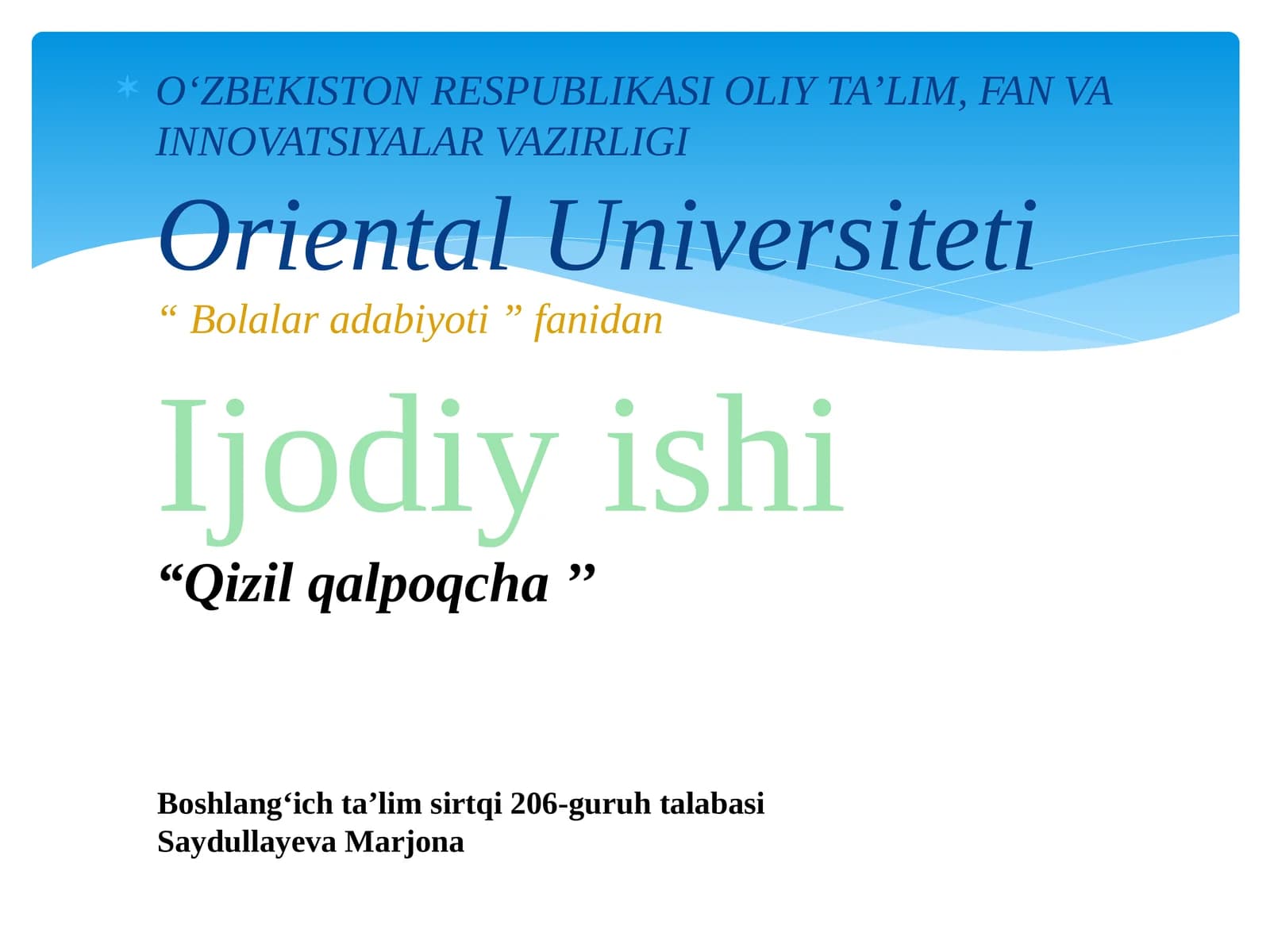 Qizilqalpoqcha