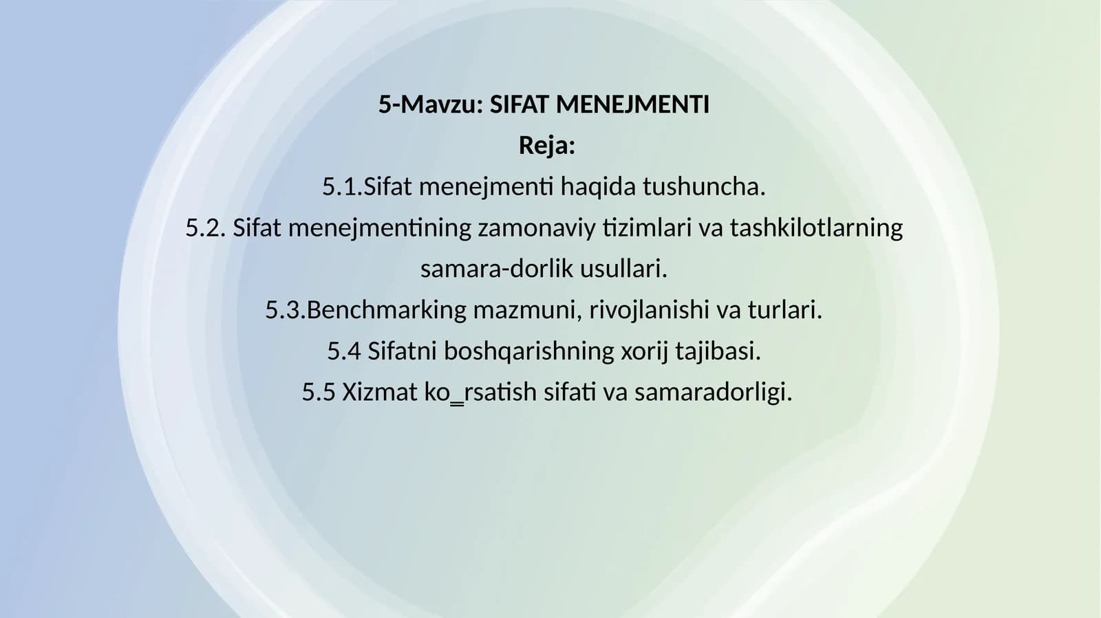 SIFAT MENEJMENTI