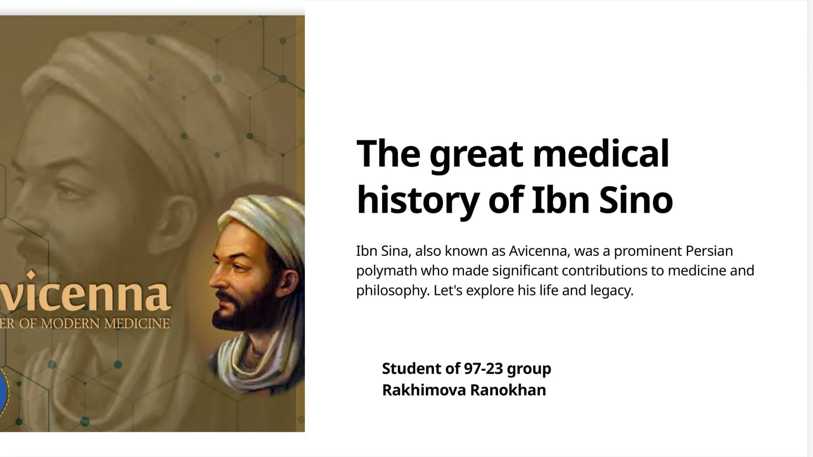 The great medical history of Ibn Sino