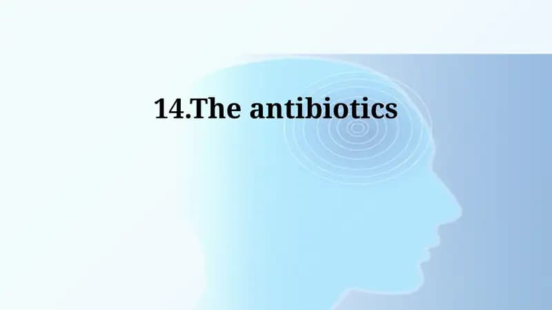 Antibiotics