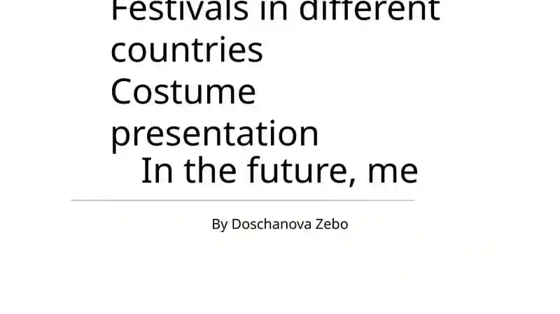 Festivals in different countries