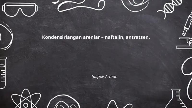 Kondensirlangan arenlar – Naftalin, Antratsen