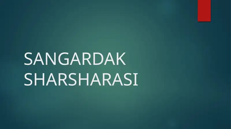 Sangardak sharsharasi