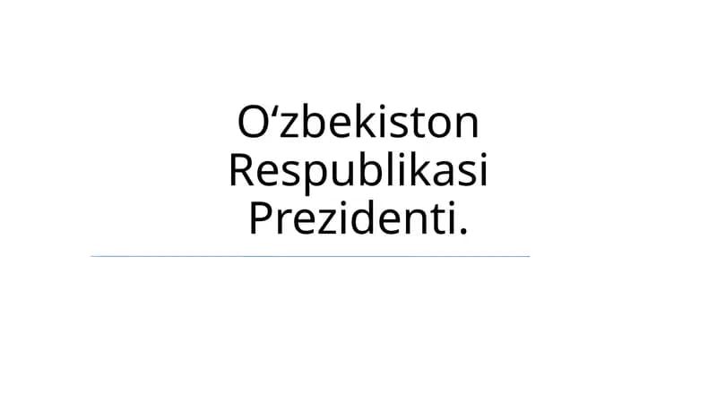Oʻzbekiston Respublikasi Prezidenti