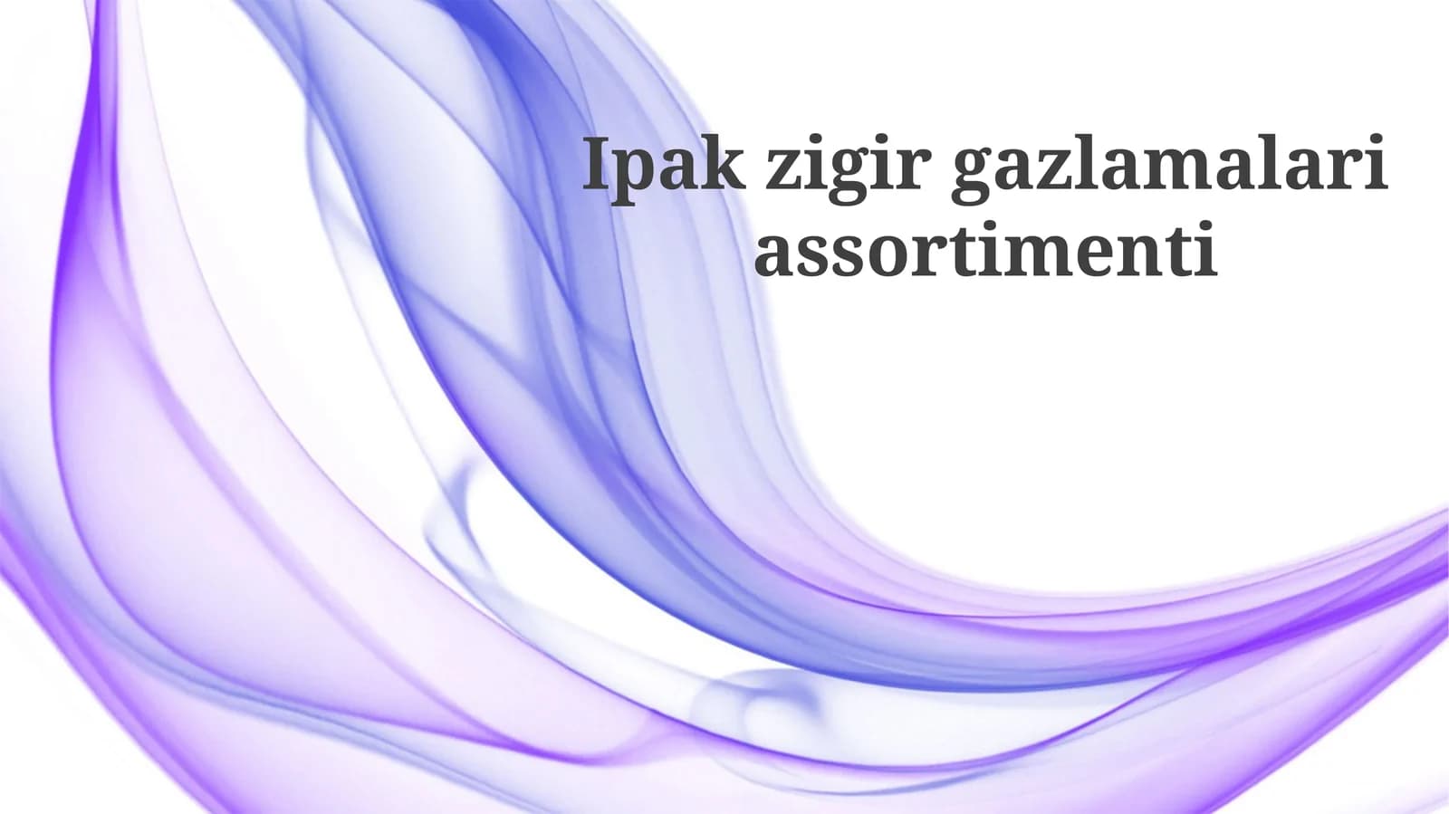 Ipak Matolarni Yakunlash va Ishlash